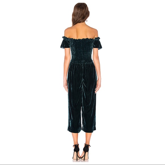 PARKER VELVET OFF-SHOULDER JUMPSUIT - Picture 4 of 8